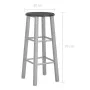Taburetes de cocina 2 unidades MDF plateados de vidaXL, Taburetes de cocina - Ref: Foro24-284410, Precio: 69,28 €, Descuento: %