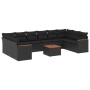 Set de sofás de jardín 11 pzas y cojines ratán sintético negro de , Conjuntos de jardín - Ref: Foro24-3226328, Precio: 677,77...