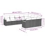 Set de sofás de jardín 10 pzas cojines ratán sintético negro de , Conjuntos de jardín - Ref: Foro24-3226335, Precio: 634,75 €...