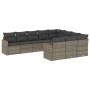 Set de sofás de jardín 10 pzas con cojines ratán sintético gris de , Conjuntos de jardín - Ref: Foro24-3226340, Precio: 575,2...