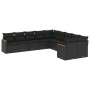 Set de sofás de jardín 10 pzas cojines ratán sintético negro de , Conjuntos de jardín - Ref: Foro24-3226349, Precio: 634,75 €...