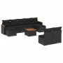 Set de sofás de jardín 10 pzas cojines ratán sintético negro de , Conjuntos de jardín - Ref: Foro24-3226377, Precio: 544,06 €...