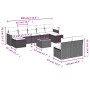 Set de sofás de jardín 10 pzas cojines ratán sintético negro de , Conjuntos de jardín - Ref: Foro24-3226377, Precio: 544,06 €...