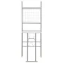 Set de comedor plegable con estante 3 piezas MDF y acero blanco de vidaXL, muebles para cocinas y comedores - Ref: Foro24-284...