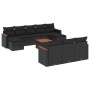 Set de sofás de jardín 11 pzas y cojines ratán sintético negro de , Conjuntos de jardín - Ref: Foro24-3226419, Precio: 635,04...