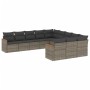 Set de sofás de jardín 11 pzas y cojines ratán sintético gris de , Conjuntos de jardín - Ref: Foro24-3226431, Precio: 630,34 ...