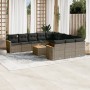 Set de sofás de jardín 12 pzas con cojines ratán sintético gris de , Conjuntos de jardín - Ref: Foro24-3226438, Precio: 668,6...