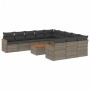 Set de sofás de jardín 12 pzas con cojines ratán sintético gris de , Conjuntos de jardín - Ref: Foro24-3226438, Precio: 668,6...