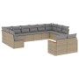 Juego de sofás jardín con cojines beige mezcla 12 pzas ratán PE de , Conjuntos de jardín - Ref: Foro24-3226444, Precio: 674,8...
