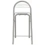 Mesa y taburetes de cocina y estantes de madera y acero blanco de vidaXL, muebles para cocinas y comedores - Ref: Foro24-2843...