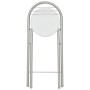 Mesa y taburetes de cocina y estantes de madera y acero blanco de vidaXL, muebles para cocinas y comedores - Ref: Foro24-2843...