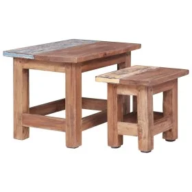 Mesas apilables 2 unidades mesa maciza reciclada de vidaXL, Mesas auxiliares - Ref: Foro24-283922, Precio: 63,40 €, Descuento: %