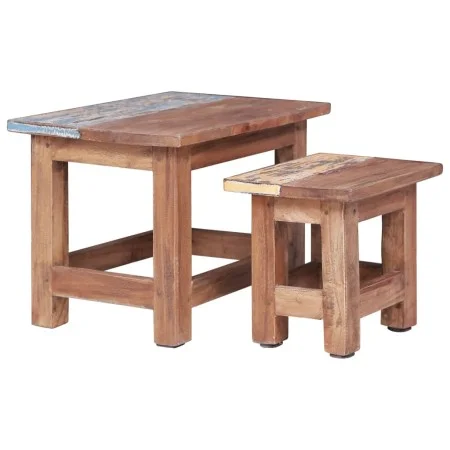 Stackable tables 2 units recycled solid table by vidaXL, Side tables - Ref: Foro24-283922, Price: 63,40 €, Discount: %