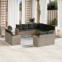 Set de sofás de jardín 11 pzas y cojines ratán sintético gris de , Conjuntos de jardín - Ref: Foro24-3226501, Precio: 656,84 ...
