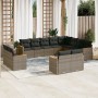 Set de sofás de jardín 12 pzas con cojines ratán sintético gris de , Conjuntos de jardín - Ref: Foro24-3226515, Precio: 759,2...