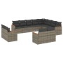 Set de sofás de jardín 12 pzas con cojines ratán sintético gris de , Conjuntos de jardín - Ref: Foro24-3226515, Precio: 759,2...