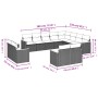 Set de sofás de jardín 12 pzas con cojines ratán sintético gris de , Conjuntos de jardín - Ref: Foro24-3226515, Precio: 759,2...