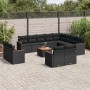 Set de sofás de jardín y cojines 13 pzas ratán sintético negro de , Conjuntos de jardín - Ref: Foro24-3226517, Precio: 893,09...