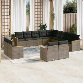 Gartensofa-Set mit Kissen, 13-teilig, graues synthetisches Rattan von , Gartensets - Ref: Foro24-3226529, Preis: 837,01 €, Ra...