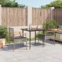 Set comedor de jardín 3 piezas con cojines ratán sintético gris en Conjuntos de jardín | Comprar online en Foru.es