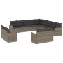 Set sofás de jardín con cojines 13 piezas ratán sintético gris de , Conjuntos de jardín - Ref: Foro24-3226529, Precio: 808,87...
