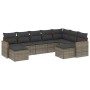 Set de muebles de jardín 9 pzas y cojines ratán sintético gris de , Conjuntos de jardín - Ref: Foro24-3226543, Precio: 495,35...