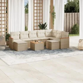 Juego de sofás jardín con cojines beige 10 pzas ratán sintético de , Conjuntos de jardín - Ref: Foro24-3226548, Precio: 623,3...