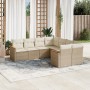 Juego de sofás de jardín con cojines beige 8 pzas ratán PE de , Conjuntos de jardín - Ref: Foro24-3226555, Precio: 517,55 €, ...