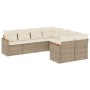 Juego de sofás de jardín con cojines beige 8 pzas ratán PE de , Conjuntos de jardín - Ref: Foro24-3226555, Precio: 517,55 €, ...