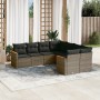 Set de sofás de jardín 8 pzas y cojines ratán sintético gris de , Conjuntos de jardín - Ref: Foro24-3226557, Precio: 466,89 €...