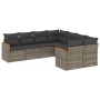 Set de sofás de jardín 8 pzas y cojines ratán sintético gris de , Conjuntos de jardín - Ref: Foro24-3226557, Precio: 466,89 €...
