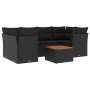 Set de comedor de jardín 7 pzas y cojines ratán sintético negro de , Conjuntos de jardín - Ref: Foro24-3255824, Precio: 478,0...