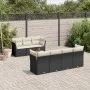 Set de sofás de jardín y cojines 8 piezas ratán sintético negro de , Conjuntos de jardín - Ref: Foro24-3255832, Precio: 475,6...