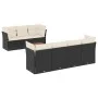 Set de sofás de jardín y cojines 8 piezas ratán sintético negro de , Conjuntos de jardín - Ref: Foro24-3255832, Precio: 475,6...