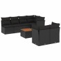 Set de sofás de jardín y cojines 8 piezas ratán sintético negro de , Conjuntos de jardín - Ref: Foro24-3255845, Precio: 516,2...