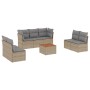 Juego de sofás jardín con cojines beige mezcla 8 pzas ratán PE de , Conjuntos de jardín - Ref: Foro24-3255898, Precio: 489,81...