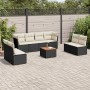 Set de sofás de jardín 8 piezas y cojines ratán sintético negro de , Conjuntos de jardín - Ref: Foro24-3255909, Precio: 486,2...
