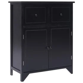 Armario auxiliar de madera de paulownia negro 60x30x75 cm de vidaXL, Aparadores - Ref: Foro24-284105, Precio: 138,71 €, Descu...