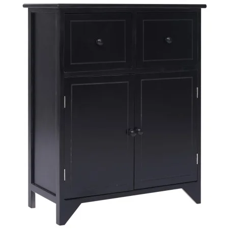 Armario auxiliar de madera de paulownia negro 60x30x75 cm de vidaXL, Aparadores - Ref: Foro24-284105, Precio: 138,71 €, Descu...