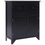 Armario auxiliar de madera de paulownia negro 60x30x75 cm de vidaXL, Aparadores - Ref: Foro24-284105, Precio: 132,64 €, Descu...
