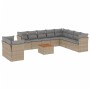 Juego de sofás jardín con cojines beige mezcla 11 pzas ratán PE de , Conjuntos de jardín - Ref: Foro24-3256052, Precio: 700,6...