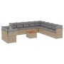Juego de sofás jardín con cojines beige mezcla 12 pzas ratán PE de , Conjuntos de jardín - Ref: Foro24-3256059, Precio: 833,2...