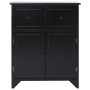 Armario auxiliar de madera de paulownia negro 60x30x75 cm de vidaXL, Aparadores - Ref: Foro24-284105, Precio: 132,64 €, Descu...