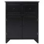 Black paulownia wood auxiliary cabinet 60x30x75 cm by vidaXL, Sideboards - Ref: Foro24-284105, Price: 138,71 €, Discount: %