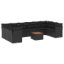 Set de sofás de jardín 11 pzas y cojines ratán sintético negro de , Conjuntos de jardín - Ref: Foro24-3256160, Precio: 672,41...