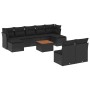 Set de sofás de jardín 10 pzas cojines ratán sintético negro de , Conjuntos de jardín - Ref: Foro24-3256188, Precio: 584,03 €...