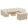 Set sofás de jardín con cojines 13 pzas ratán sintético beige de , Conjuntos de jardín - Ref: Foro24-3256247, Precio: 947,67 ...