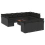 Set sofás de jardín 14 pzas con cojines ratán sintético negro de , Conjuntos de jardín - Ref: Foro24-3256251, Precio: 865,36 ...