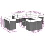 Set de sofás de jardín 12 piezas cojines ratán sintético negro de , Conjuntos de jardín - Ref: Foro24-3256272, Precio: 880,32...