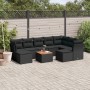 Set de sofás de jardín 10 pzas cojines ratán sintético negro de , Conjuntos de jardín - Ref: Foro24-3256293, Precio: 619,98 €...